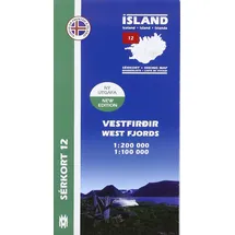 Mál og menning Island Serkort 12 Vestfirdir