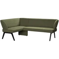OTTO home Eckbank OTTO HOME "Aretha Küchenbank, Polsterbank, Esszimmerbank, Breite 215 cm", grün (mayfly, schwarz), B:215cm H:86cm T:150cm, Holzwerkstoff, Massivholz, Polyester, Polyurethan, Sitzbänke, Eckbank, Moderne Bank in tollen Farben, Nosagfederung, anzahl