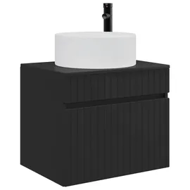 vidaXL Badezimmerschrank Schwarz 59 x 44,5 x 50 cm