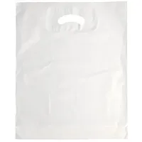 Papstar Starpak 100 Griffloch-Tragetaschen, HDPE weiss