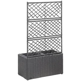 vidaXL Hochbeet mit Rankgitter 58 x 30 x 107 cm Schwarz