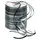 Präsent Geschenkband Raffia glänzend schwarz/grau/silber 3,0 mm x 50,0 m