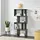 [en.casa] Bücherregal Brattahlid 130 x 60 x 24 cm Dunkelgrau
