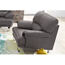 TRENDMANUFAKTUR Sessel Cecilia Kunstleder 112 x 87 x 89 cm Grau