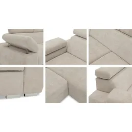 Mirjan24 Ecksofa Cord 2R+LC Grau