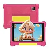 Yicty Kinder Tablet 7 Zoll (17,8 cm) Andriod 13 Tablet für Kinder Quad Core 5 GB RAM 32 GB ROM 128 GB Erweiterung Kindersicherung Lern-Tablet mit stoßfester Schutzhülle (Rosa)