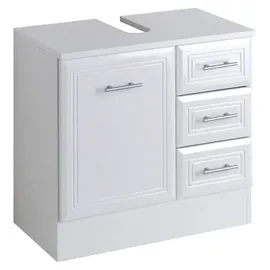 WELLTIME Waschbeckenunterschrank Neapel 3 Schubladen 60 x 56 x 35 cm Weiß