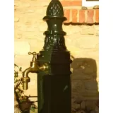 Antikas Wasserspeier Standbrunnen Zapfstelle Wasserzapfsäule, Wasserzapfstelle - Alu grün - grün