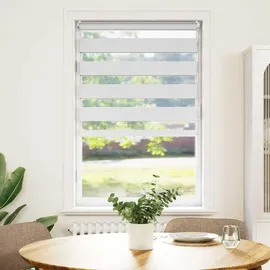 vidaXL Doppelrollo 70 x 120 cm Weiß