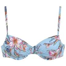 LASCANA Bügel-Bikini-Top Damen hellblau-bedruckt Gr.38 Cup E