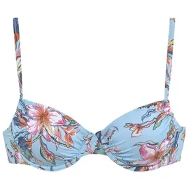 LASCANA Bügel-Bikini-Top Damen hellblau-bedruckt Gr.38 Cup E