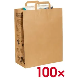 Trodat Papier-Tragetaschen TÜTLE XL braun 32,0 x 41,0 cm, 100 St.