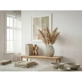 FineBuy FineBuy, Vase Vase Tischvase 33,5cm Aluminium Design Alu Blumenvase Wohndeko Rund Handmade
