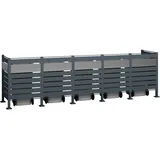 Westmann Mülltonnenbox Planum für 5 x 240 l 400 x 80 x 120 cm anthrazit mix