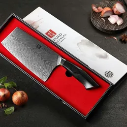 XinZuo Damascus Hackmesser - B32 Feng Serie
