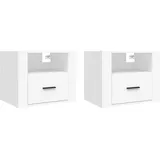 vidaXL Hängenachtschrank 2 Stk. 50 x 36 x 40 cm Weiß