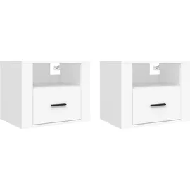 vidaXL Hängenachtschrank 2 Stk. 50 x 36 x 40 cm Weiß