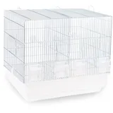 ZooPaul Vogelkäfig Aufzuchtkäfig weiss 54x39x47cm Käfig Aufzucht Wellensittich