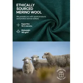 Danish Endurance CORE MERINO THERMO SET - 1-Pack - Dunkelgrün - S