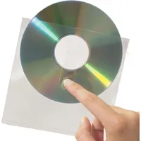 3L CD-Taschen 127x127mm transparent mit Fingerschlitz VE=10 Stück