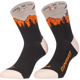 Dynafit Traverse Mid Wandersocken 39-42 Orange/Schwarz