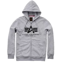 Alpha Industries Basic Reißverschlusspullover Grey Heather S