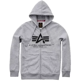 Alpha Industries Basic Reißverschlusspullover Grey Heather S