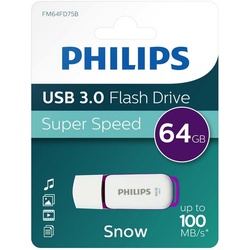 Philips Philips USB Stick 64GB Speicherstick Snow weiß USB 3.0 USB-Stick