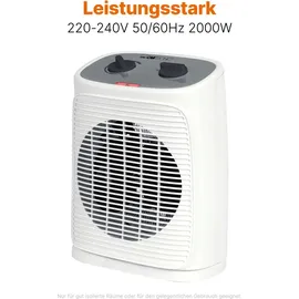 Clatronic Clatronic® Heizlüfter HL 3800 2000 W, weiß