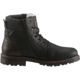 Rieker Schnürstiefel Herren Schwarz/Braun 40