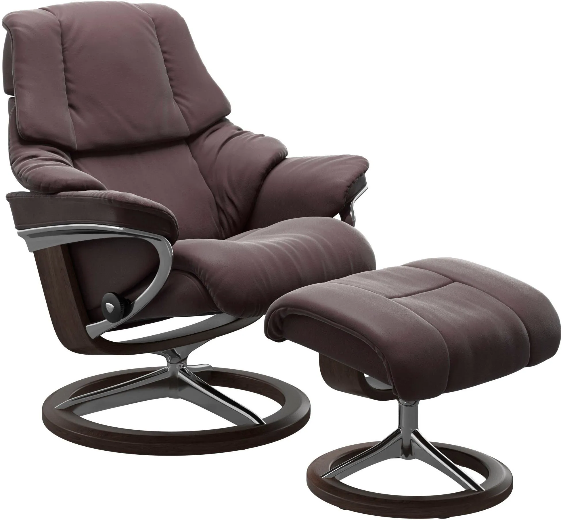Relaxsessel STRESSLESS "Reno", rot (bordeaux), B:92cm H:100cm T:80cm, Sessel