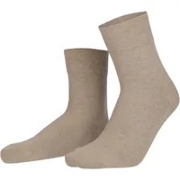 Hudson Relax Cotton Kurzsocken 3er Pack Beige 43-46