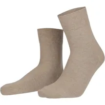 Hudson Relax Cotton Kurzsocken 3er Pack Beige 43-46