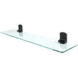Spirella Glasregal Taku 60 cm x 13,5 cm x 6 cm Schwarz Matt