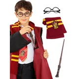 Funidelia | Harry Potter Accessoires Kit für Jungen Film und Serien, Zauberer, Gryffindor, Hogwarts - Zubehör für Kinder, Zubehör für Kostüm - Braun