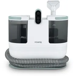 H.Koenig Handtextilreiniger TWT88, Doppelbehälter 1600mL und 950mL, Wasserfluss 290mL/min, Temperatur bis zu 60°C, 2 Saugstufen, 1200W