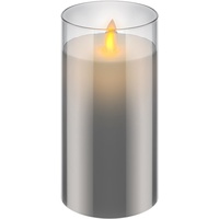 Goobay LED-Echtwachs-Kerze im Glas, 7,5 x 15 cm