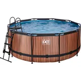 EXIT TOYS Wood Pool 360 x 122 cm inkl. Filterpumpe