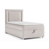 Best For Home Trinity K3 Einzelbett | Boxspringbett 100x200 Mit Bonell Federkernmatratze | Matratzentopper | Bett Mit Matratze Und Stauraum | Lieferung an Die Bordsteinkante
