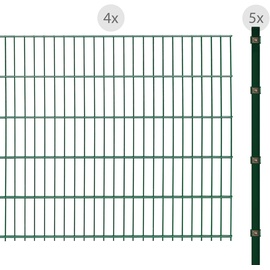 Arvotec Doppelstabmattenzaun "ESSENTIAL 103 zum Einbetonieren" Zaunelemente Zaunhöhe 103 cm, Zaunlänge 2 - 60 m Gr. H/L: 103 cm x 8 m H/L: 103 cm, grün (dunkelgrün) Zaunelemente