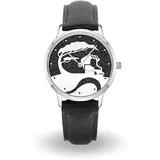DUR Uhr 40er Küste Lavasand, Lederband schwarz