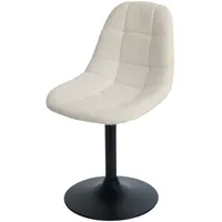 Mendler Esszimmerstuhl HWC-A60, Küchenstuhl Stuhl Drehstuhl, Stahl Stoff/Textil Bouclé
