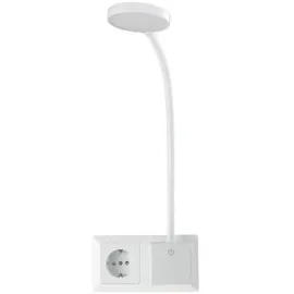 ChiliTec Steckdosenlampe CT-SEL LED Steckdosenleuchte 4W 300lm 4000k 36cm Schwannenhals dimmbar, mit Schwanenhals
