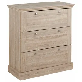 OTTO home Schubkastenkommode 75 x 80 x 35 cm Braun / Weiß