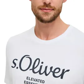 S.Oliver T-Shirt mit Label-Print, Weiss, S