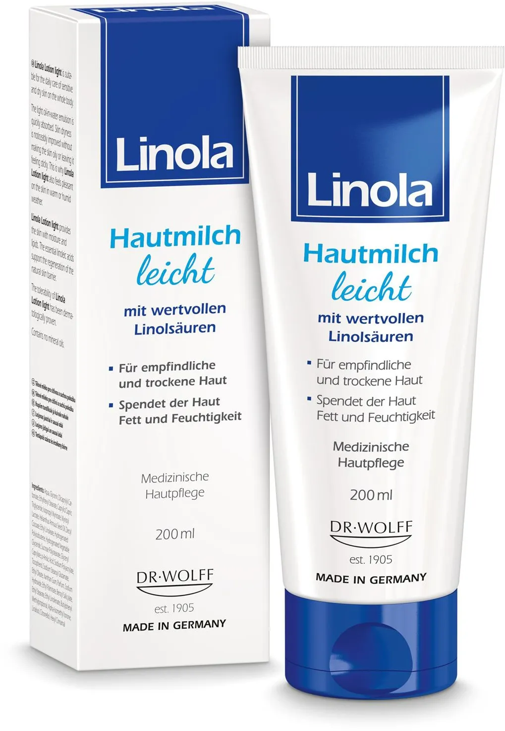 Linola Hautmilch leicht - Leichte Körperlotion für empfindliche und trockene Haut