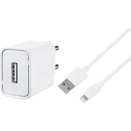 Vivanco USB-Ladekabel USB 2.0 USB-A Stecker, Apple Lightning Stecker 1.20m Weiß beidseitig verwendbarer Stecker (60018)