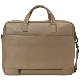 Marc O'Polo Leder Businesstasche Laptoptasche mit Laptopfach Lorenz Business Bag Burnt Ash taupe - Taupe/Braun
