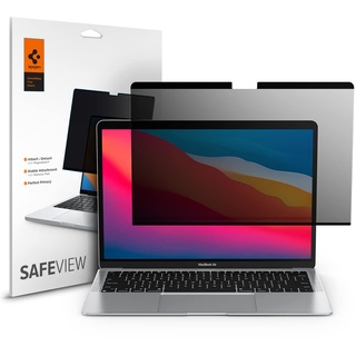 Spigen SafeView Magnetischer Blickschutzfilter für MacBook Pro 13 Zoll (2017-2021), MacBook Air 13 Zoll (2018-2021), Sichtschutzfilter, Privacy Schutz, Blendschutz, Anti-Fingerabdruck
