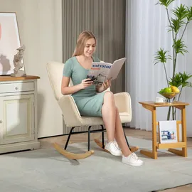 Homcom Schaukelstuhl Kord, Buchenholz